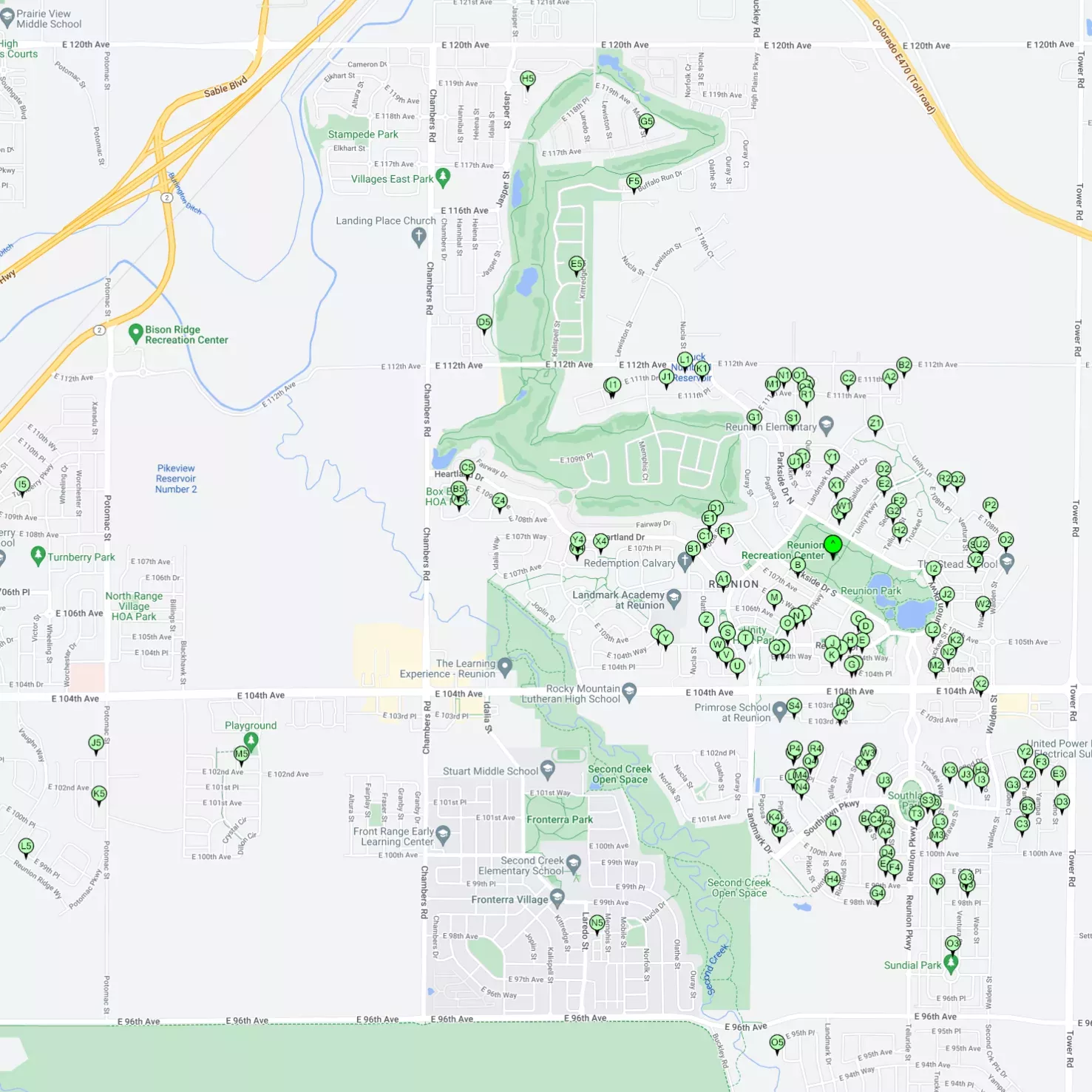 2023 Reunion Garage Sale Map